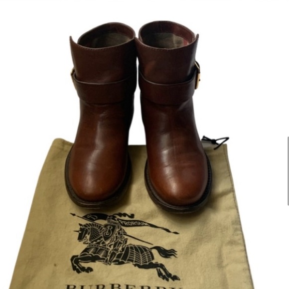 Authentic Burberry brown leather Ankle Boots with box and dust bag - Picture 6 of 10